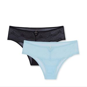 Adored by Adore Me Women’s Morgan Lace and Mesh Bikini Underwear 2-Pack Sizes3x